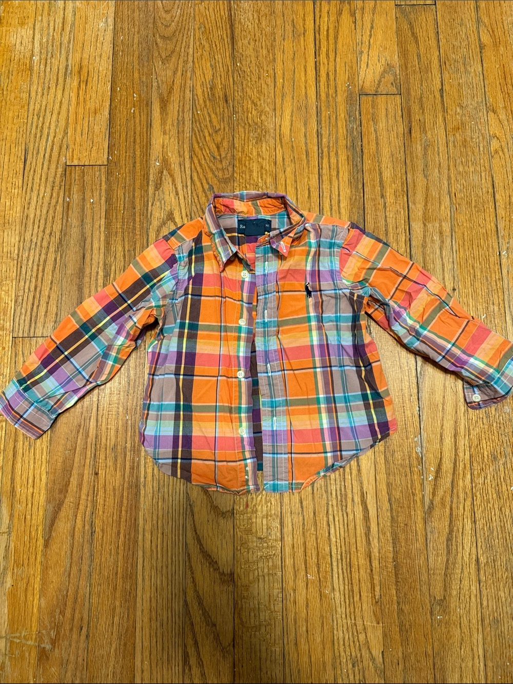 Polo by Ralph Lauren Orange Multi Plaid Button-Down Shirt
